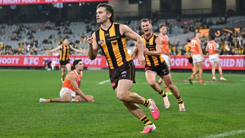 Nick Watson, who kicked three goals against GWS, will miss Hawthorn's clash with Melbourne. (James Ross/AAP PHOTOS)