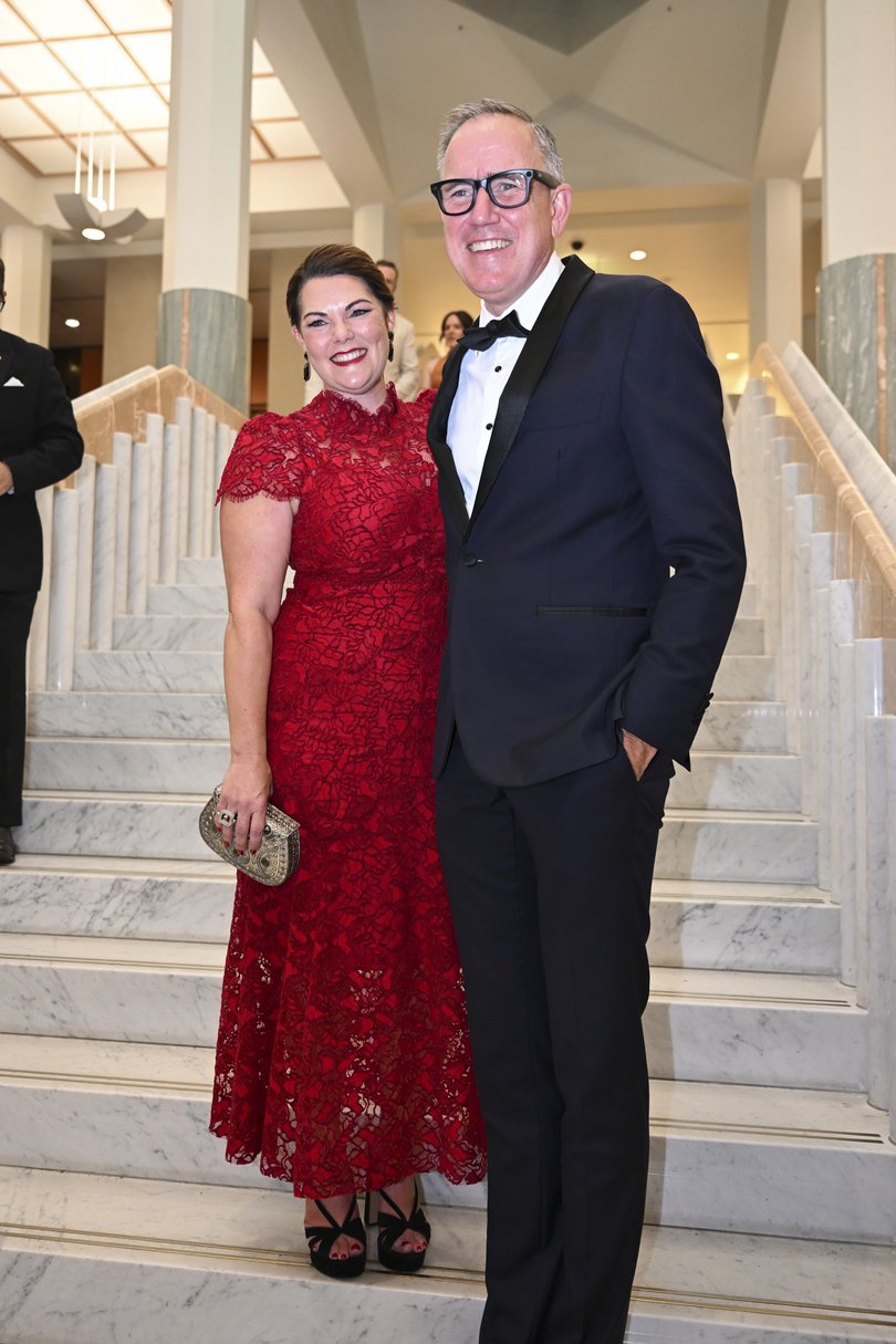 Sarah Hanson-Young arrives at the Federal Parliamentary Press Gallery Mid-Winter Ball at Parliament House.