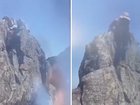 The man fell about 150m to his death.