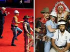 Donald Trump, left, pictured dancing with the Village People, has issued a tribute to founding frontman Victor Willis.