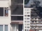 Horror footage has emerged of residents trapped by smoke and flames in the multi-storey blaze.
