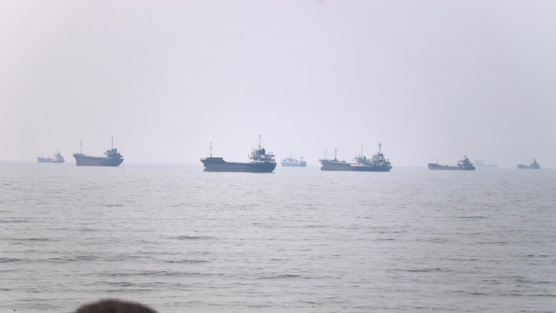 Shipping recommenced in the Strait of Hormuz as Iran and the US hold indirect technical peace talks. (AP PHOTO)