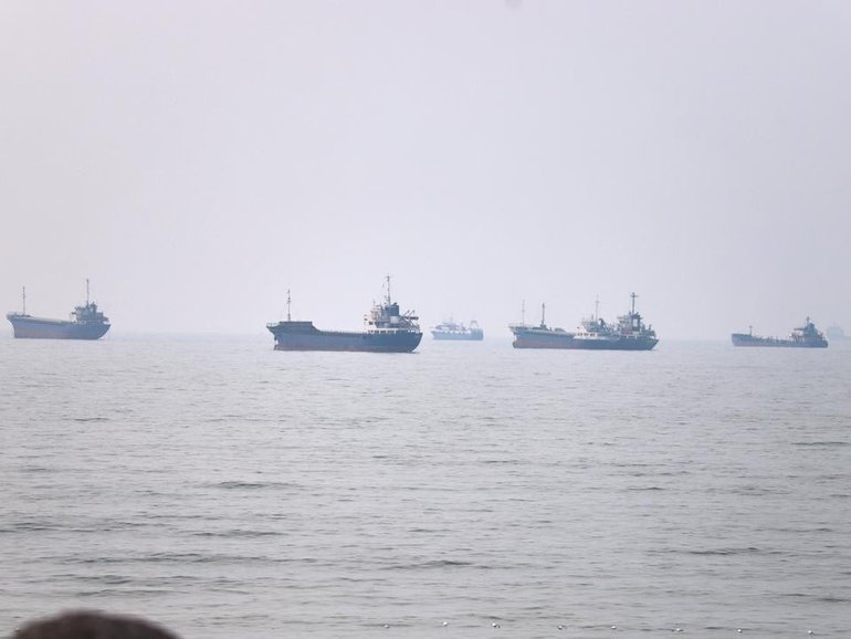 Shipping recommenced in the Strait of Hormuz as Iran and the US hold indirect technical peace talks. (AP PHOTO)