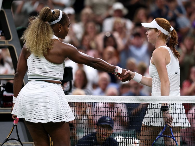 Serena Williams and Maya Joint after their match.