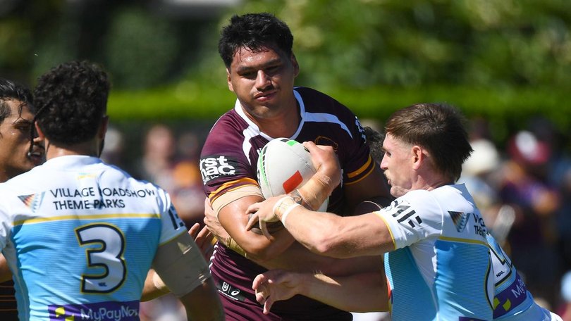 Broncos prop Ben Te Kura has been released to try and make it in the NFL. (Jono Searle/AAP PHOTOS)