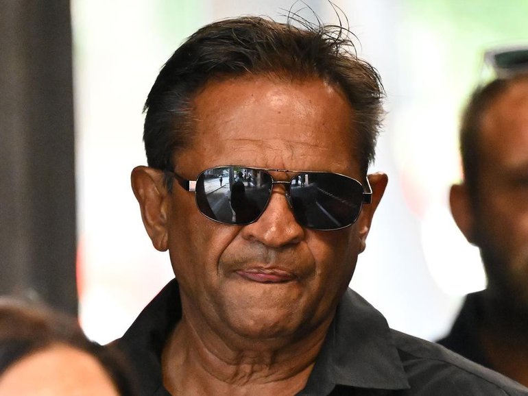 Nicky Winmar has been found guilty of assault charges after attacking a woman in northern Victoria. (James Ross/AAP PHOTOS)