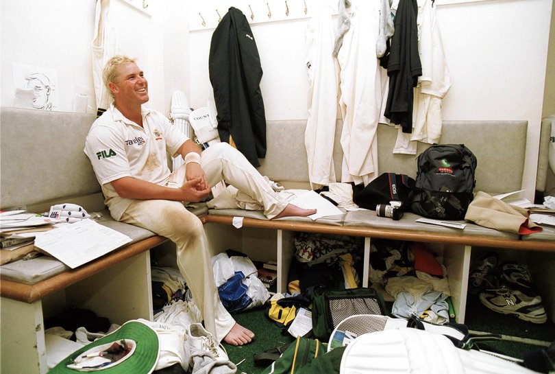 Shane Warne of Australia after 3rd day of the 5th Ashes Test between England and Australia in 2001.
