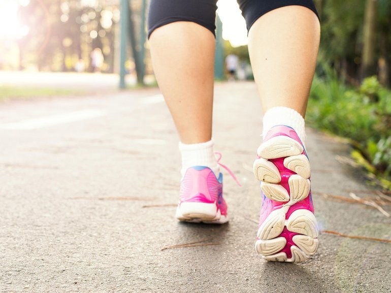 feet, walking, female feet, young, people walking, floor, path, sport, sneakers, red, fitness, people, exercise, nature, to walk, foot, perspectives, health