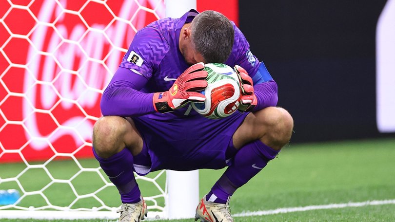 A dejected Mat Ryan after Australia’s disastrous penalty shootout.