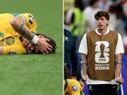 Jordy Bos was in tears and on crutches after Australia’s shattering World Cup loss to Egypt.