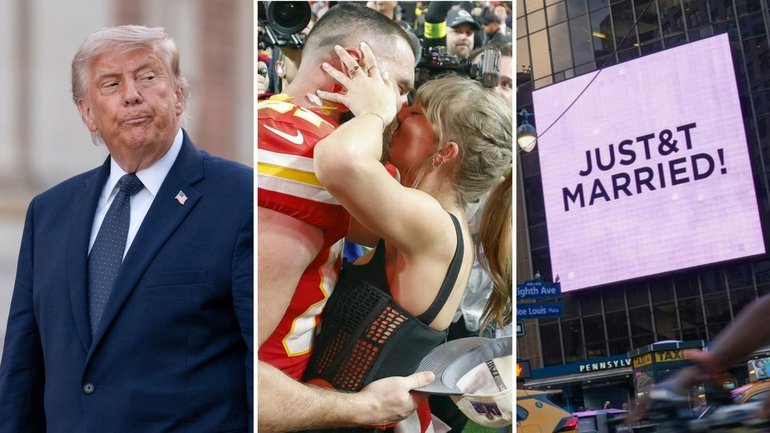 Donald Trump has taken aim at Taylor Swift and Travis Kelce in a jaw-dropping social media swipe, posted just moments after the superstar couple tied the knot.