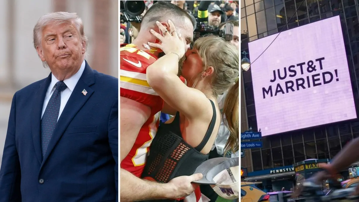 Donald Trump rips into Taylor Swift and Travis Kelce on their wedding day Donald Trump rips into Taylor Swift and Travis Kelce on their wedding day