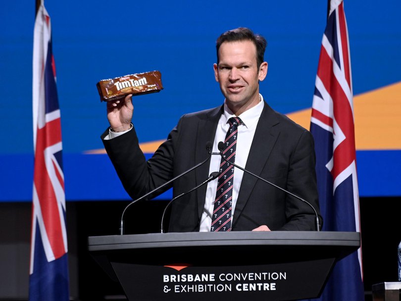 Matt Canavan at the LNP Conference in Brisbane on Saturday. Picture: John Gass/NewsCorp