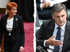 Federal Liberal Leader Angus Taylor (right) says One Nation is a “one-person show”, in a direct dig at Pauline Hanson (left) — the woman who wants to be prime minister.