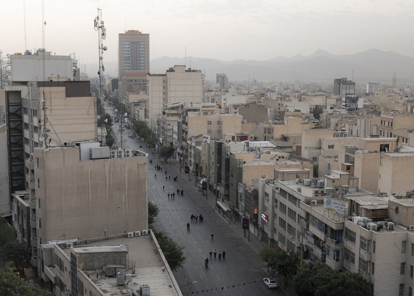 Mourners make their way through central Tehran for the funeral of Ayatollah Ali Khamenei in Iran, July 4, 2026.