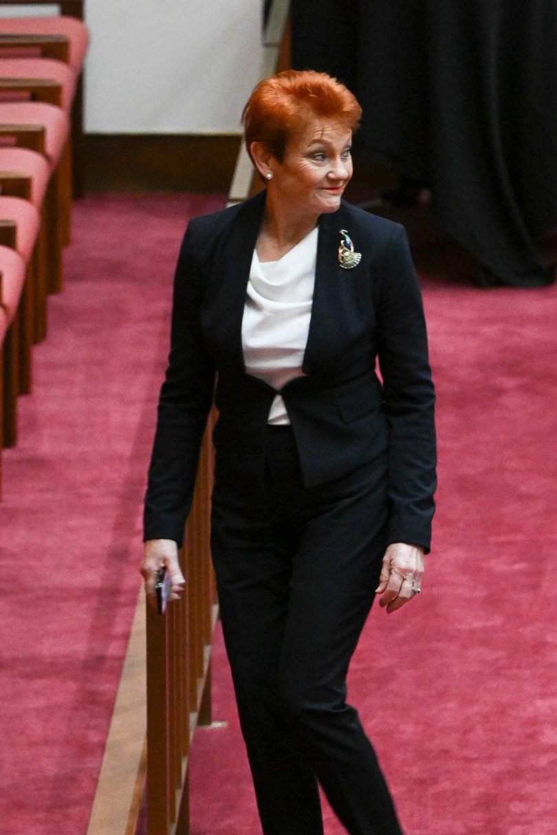 Nationals Leader Matt Canavan said One Nation’s surge in opinion polls is the result of “legitimate grievances”, but that voters should lay the blame at the Albanese Government. Pictured: Pauline Hanson.