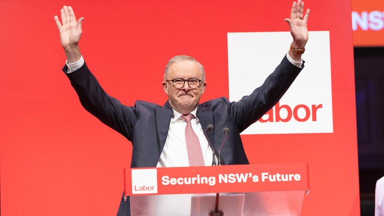 Prime Minister Anthony Albanese at the NSW Labor Annual State Conference. 