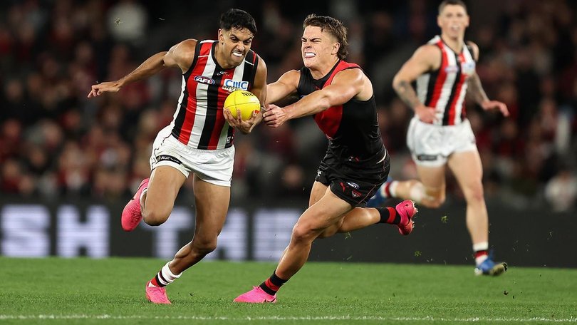 St Kilda's Nasiah Wanganeen-Milera was unstoppable with 46 disposals and a goal against Essendon.