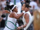 Naomi Osaka (l) has seen off top seed Aryna Sabalenka to reach the Wimbledon quarter-finals