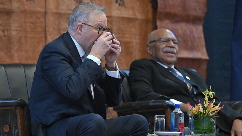 Anthony Albanese and Fiji's Prime Minister Sitiveni Rabuka will sign a mutual defence pact.