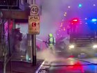 Crews battled to contain a blaze which damaged multiple shops after a tobacco store was set alight. (PR IMAGE PHOTO)