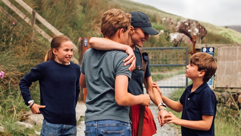 The Princess of Wales has shared a sweet tribute to her family after completing the gruelling Three Peaks Challenge.