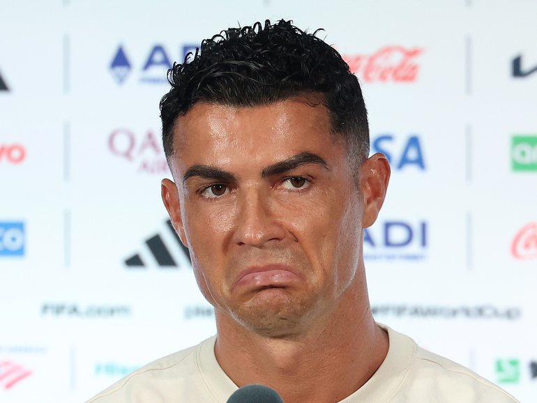 Cristiano Ronaldo at his press conference ahead of Portugal’s clash with Spain.