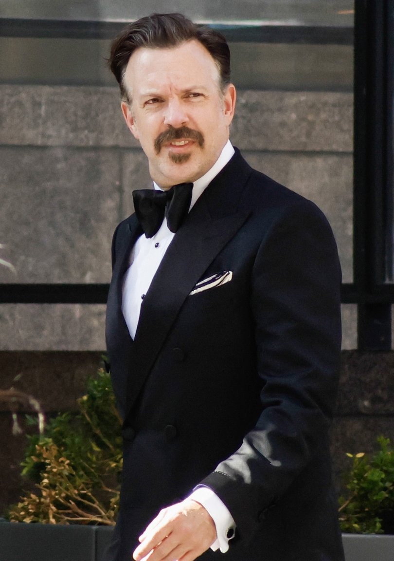 Actor Jason Sudeikis arrives at Madison Square Garden.