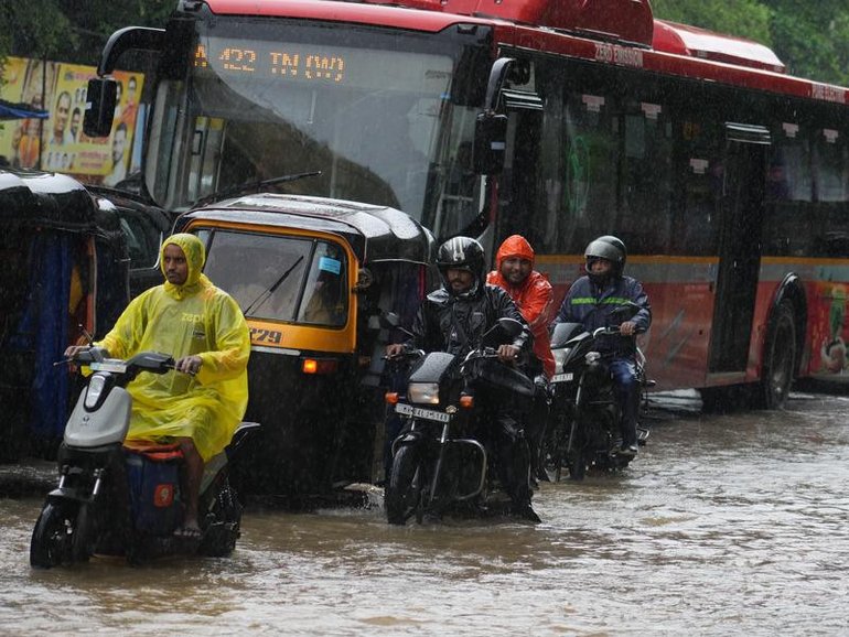 Mumbai has been battered by days of heavy rain that's caused havoc in the city. 