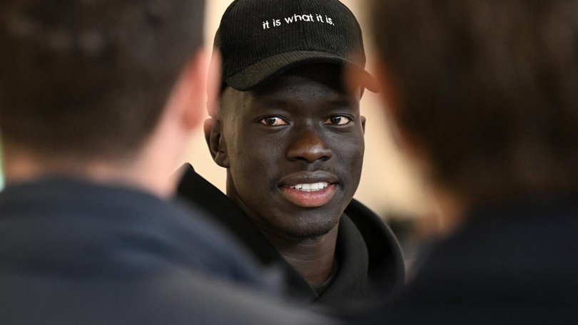 Socceroos player Awer Mabil says the team represents the best of Australia. (Michael Errey/AAP PHOTOS)