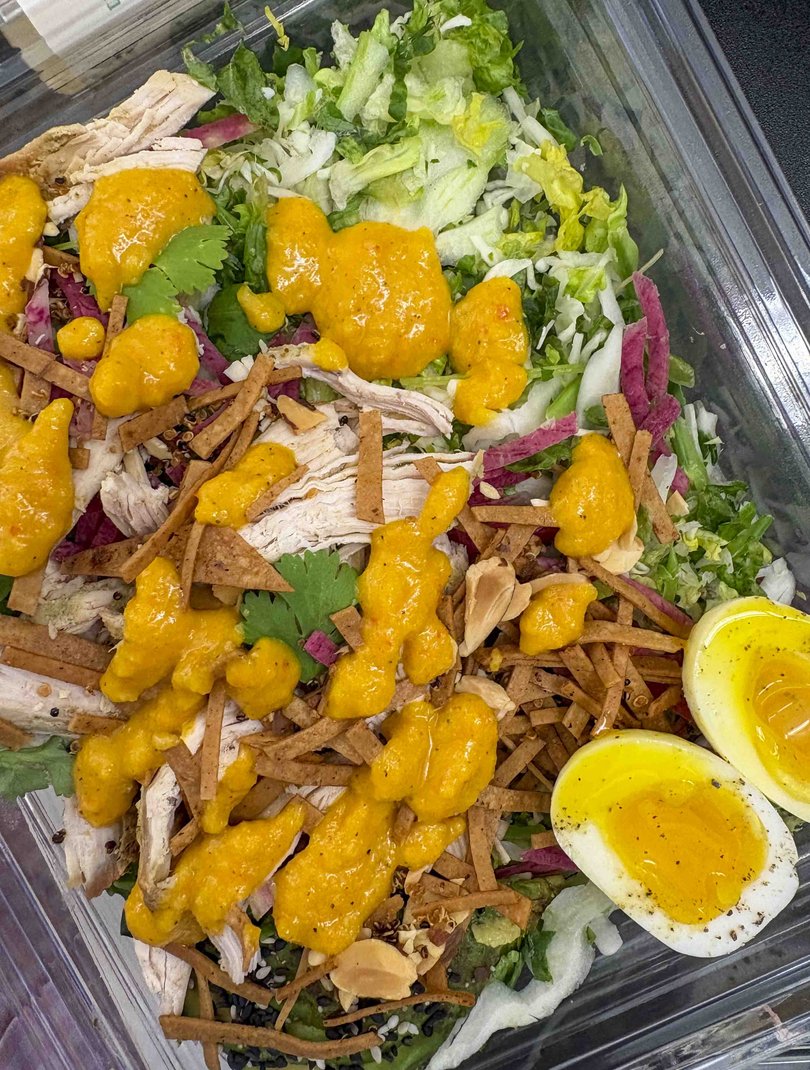 The Brentwood Chinese chicken salad with carrot-ginger vinaigrette. 