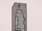 A vandal has caused traffic chaos after scaling a 140-metre pillar on a major city bridge. (Joel Carrett/AAP PHOTOS)