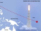 A senior Taiwanese official released an image of the apparent flight path of the Chinese submarine launched ballistic missile, showing the warhead hitting waters near Tuvalu and Nauru.