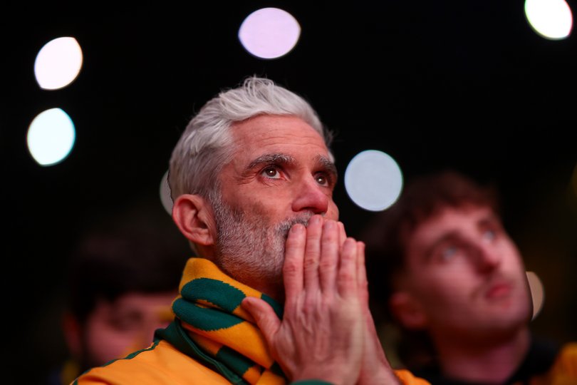 Australian football legend Craig Foster watching on at Federation Square.