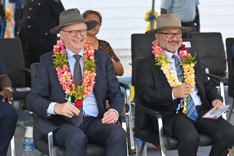 Australia’s Prime Minister Anthony Albanese and Solomon Islands Prime Minister Matthew Wale.