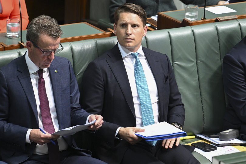 Andrew Hastie MP during Question Time at Parliament House in Canberra. 
