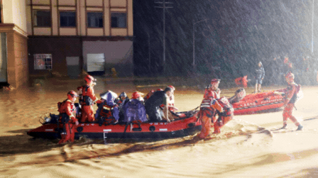 Rescue operations across China’s southern region of Guangxi which has been devastated by flooding.