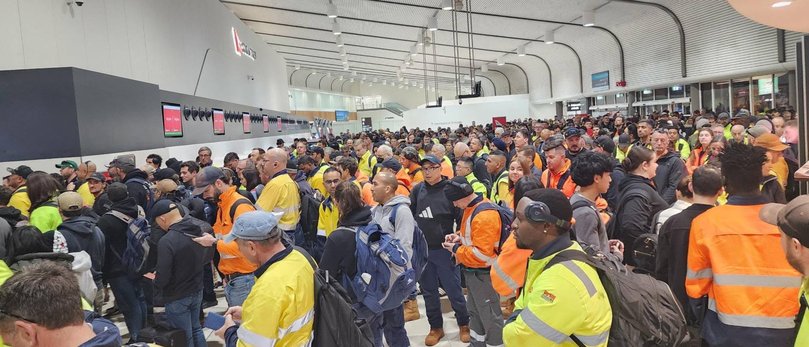 Flights were leaving Perth Airport delayed anywhere from 90 minutes to three hours. Picture: Facebook