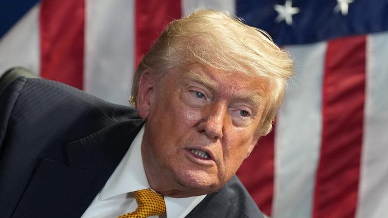 Donald Trump warned Iranian forces against attacking ships as the US military launched new strikes. (AP PHOTO)