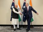  Anthony Albanese  with Narendra Modi at Sofitel Melbourne on Thursday.