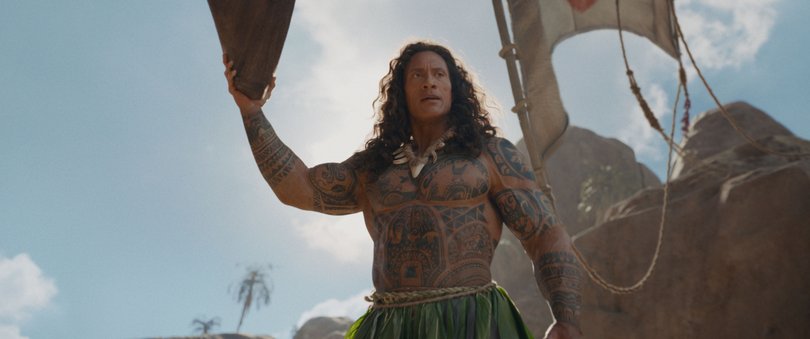 Moana live-action remake 2026. Dwayne Johnson as Maui.