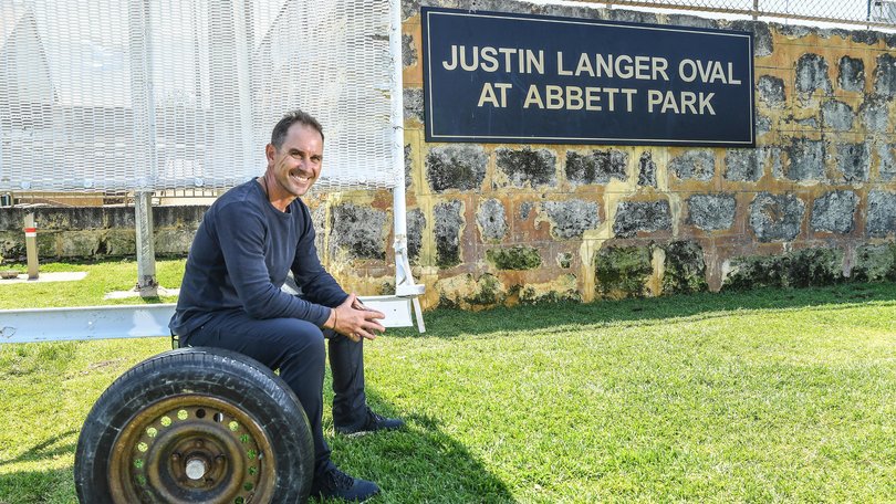 Justin Langer at the Scarborough Oval named in his honour.