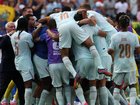 France are through to the semi-finals of the World Cup after a 2-0 win over Morocco. (EPA PHOTO)