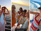 Chris and Bec Judd enjoy a boat party off the coast of Broome.