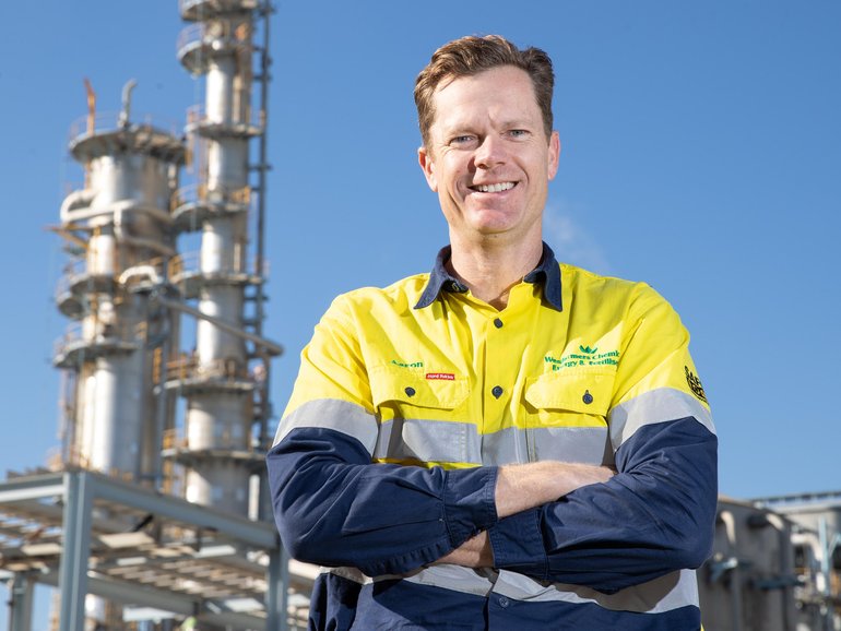 Wesfarmers Chemicals, Energy and Fertilisers managing director Aaron Hood at CSBP Kwinana.