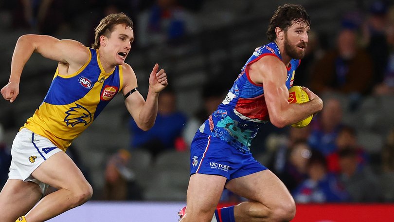 Marcus Bontempelli ran riot against West Coast.