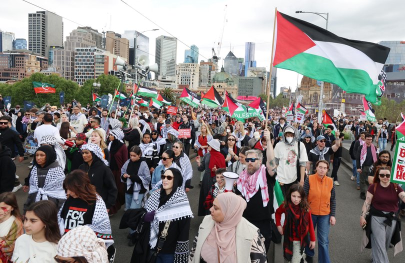 The Nationwide March for Palestine was held in Melbourne.