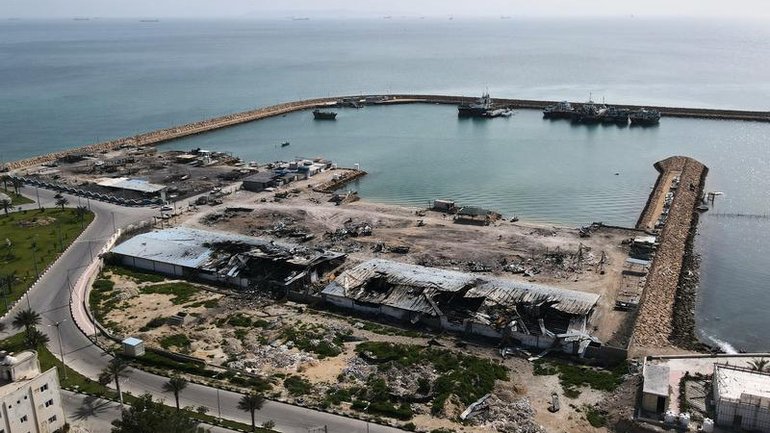 Iranian local officials say US projectiles have been fired at military targets on Qeshm island. (AP PHOTO)