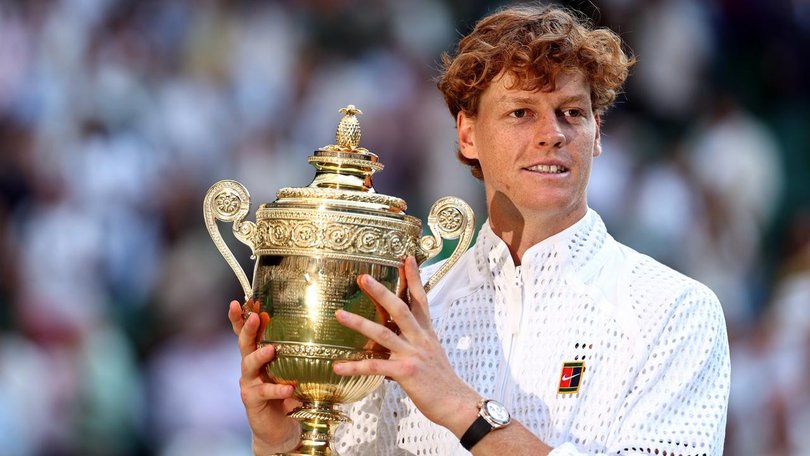 Jannik Sinner has won Wimbledon again with a four-set win over Alexander Zverev. (EPA PHOTO)