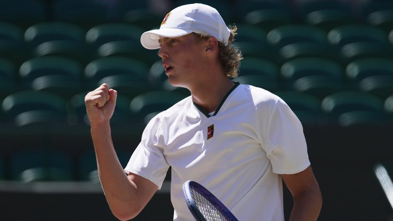 Cruz pumps his fist in true Hewitt style.